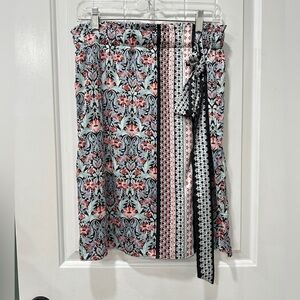 NWT Ann Taylor LOFT Floral Motif Prints Wrapped Skirt